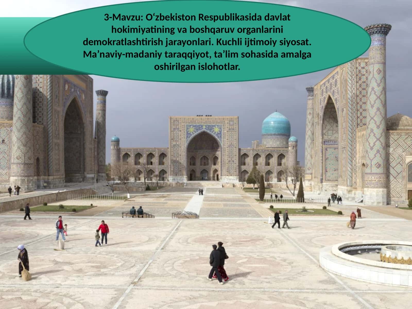 O‘zbekiston Respublikasida davlat hokimiyatining va boshqaruv organlarini demokratlashtirish jarayonlari 1