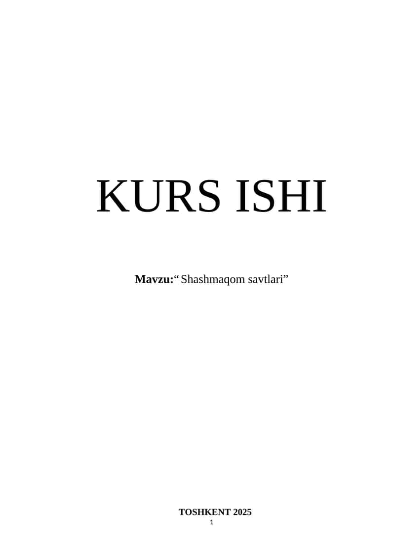 Shashmaqom savtlari 1