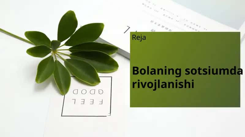 Bolaning sotsiumda rivojlanishi 1