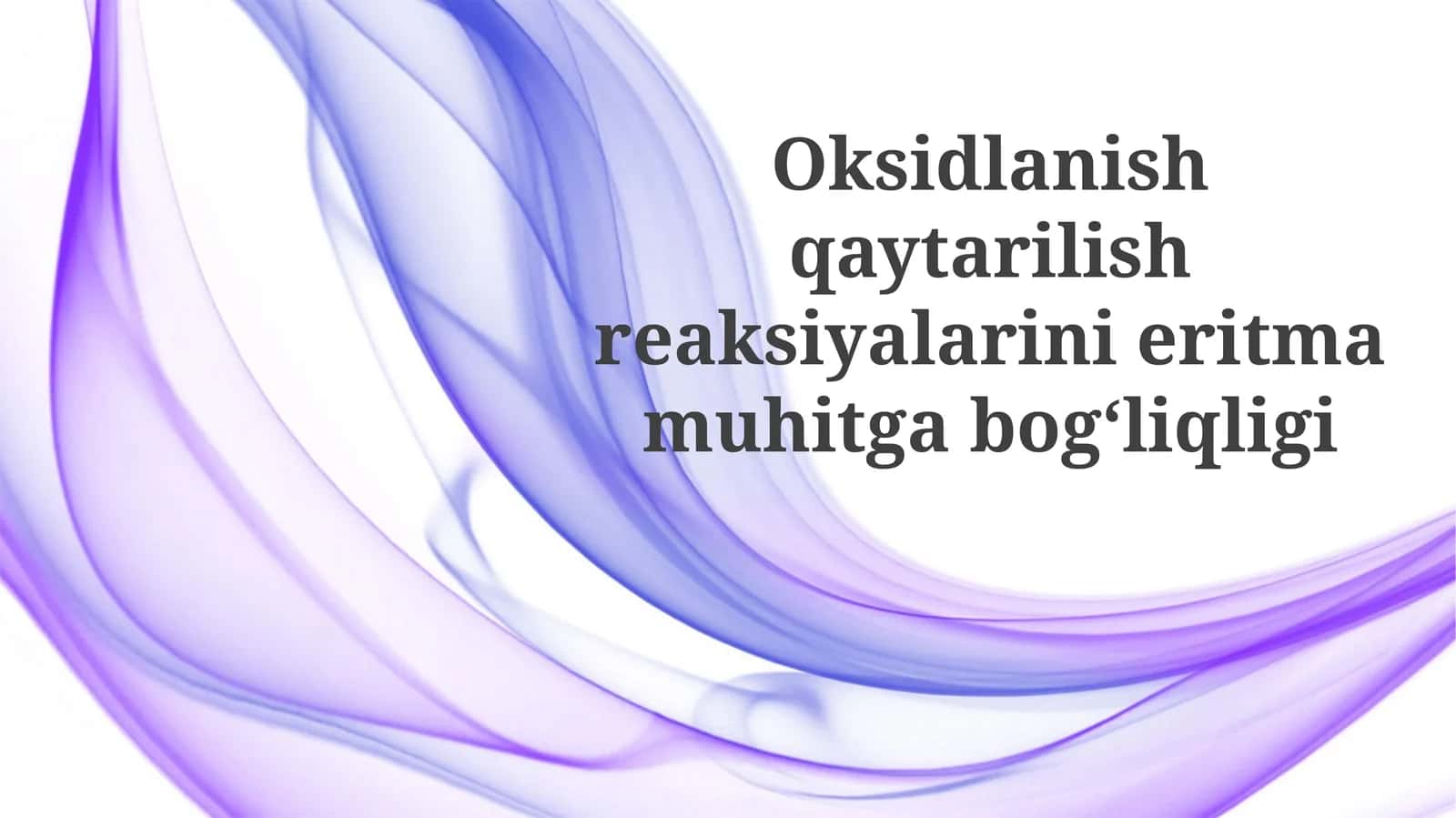 Oksidlanish qaytarilish reaksiyalari 1