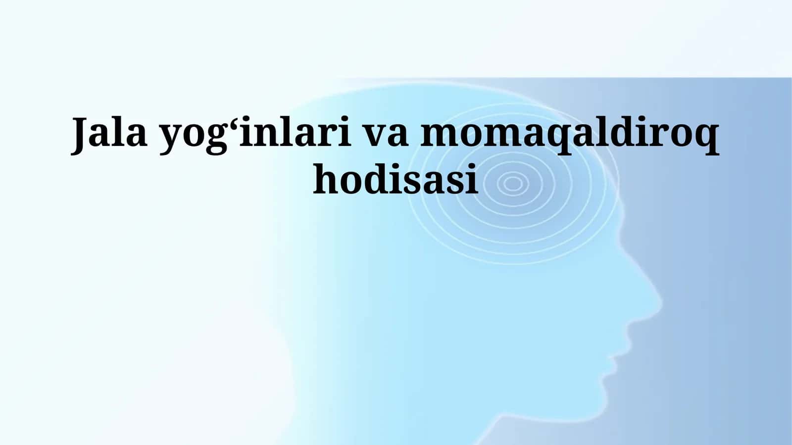 Jala yogʻinlari va momaqaldiroq hodisasi 1