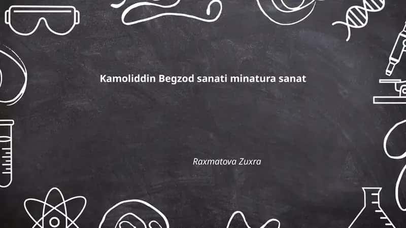 Kamoliddin Begzod sanati minatura sanat 1