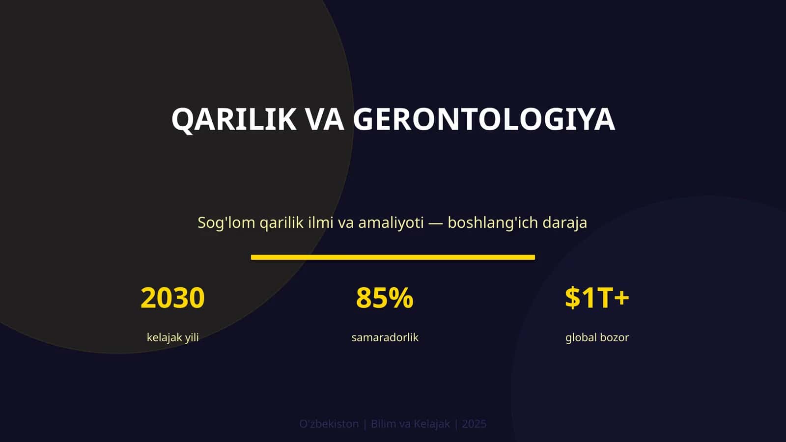 Qarilik va gerontologiya 1