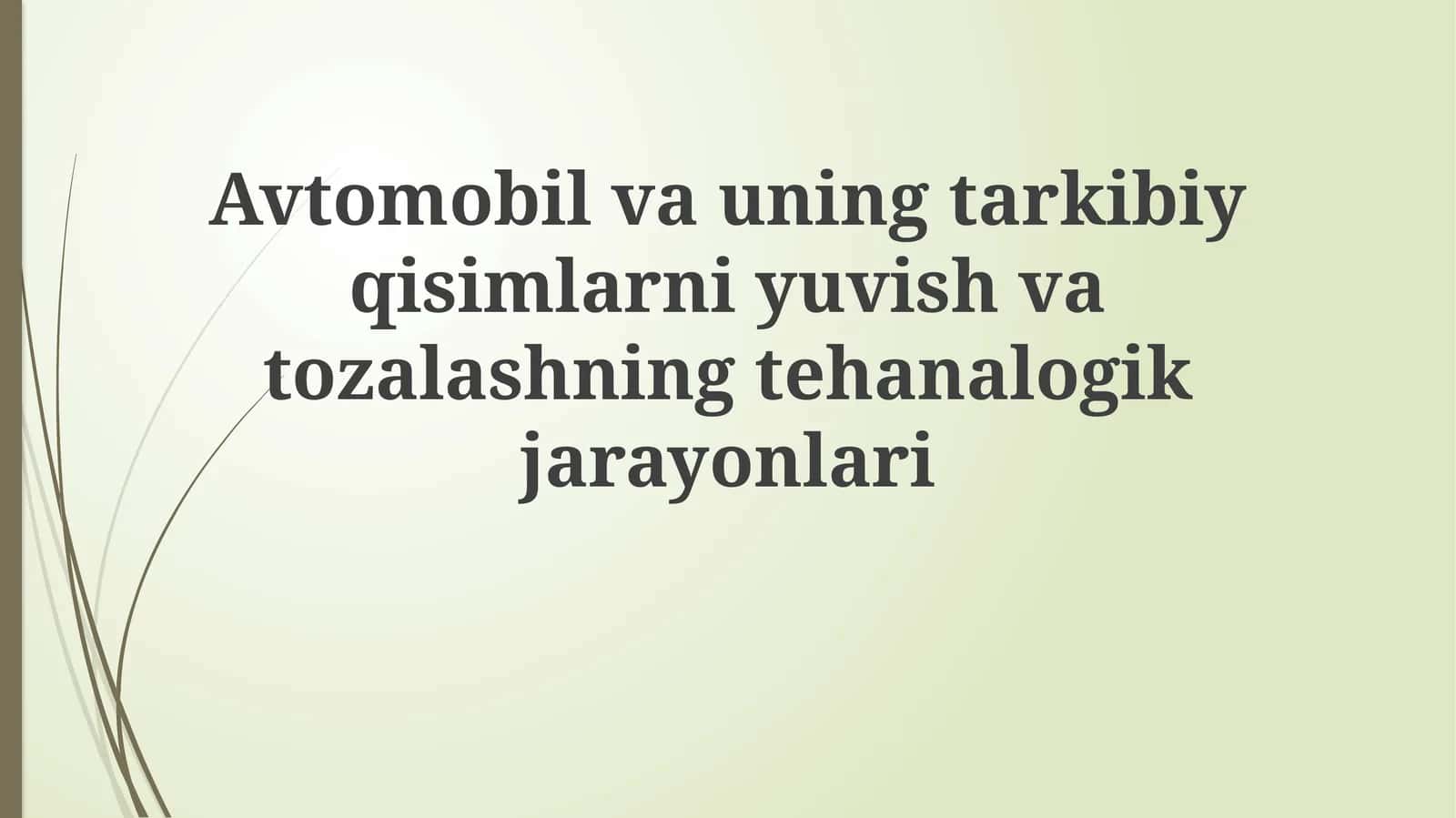 Eko-do'stona tozalash texnologiyalari 1