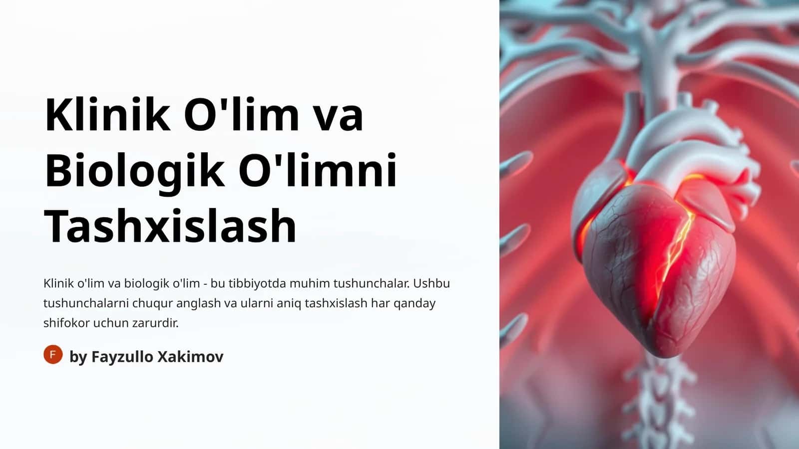 Klinik O'lim va Biologik O'limni Tashxislash 1