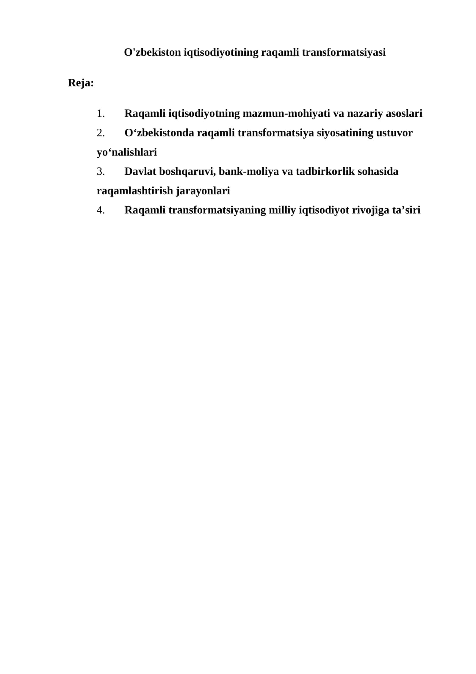 O'zbekiston iqtisodiyotining raqamli transformatsiyasi 1