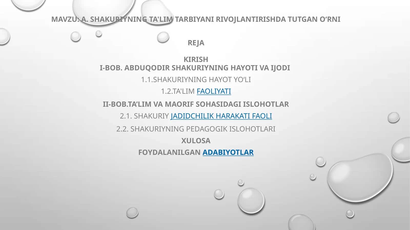 A. Shakuriyning ta'lim tarbiyani rivojlantirishda tutgan o‘rni 1