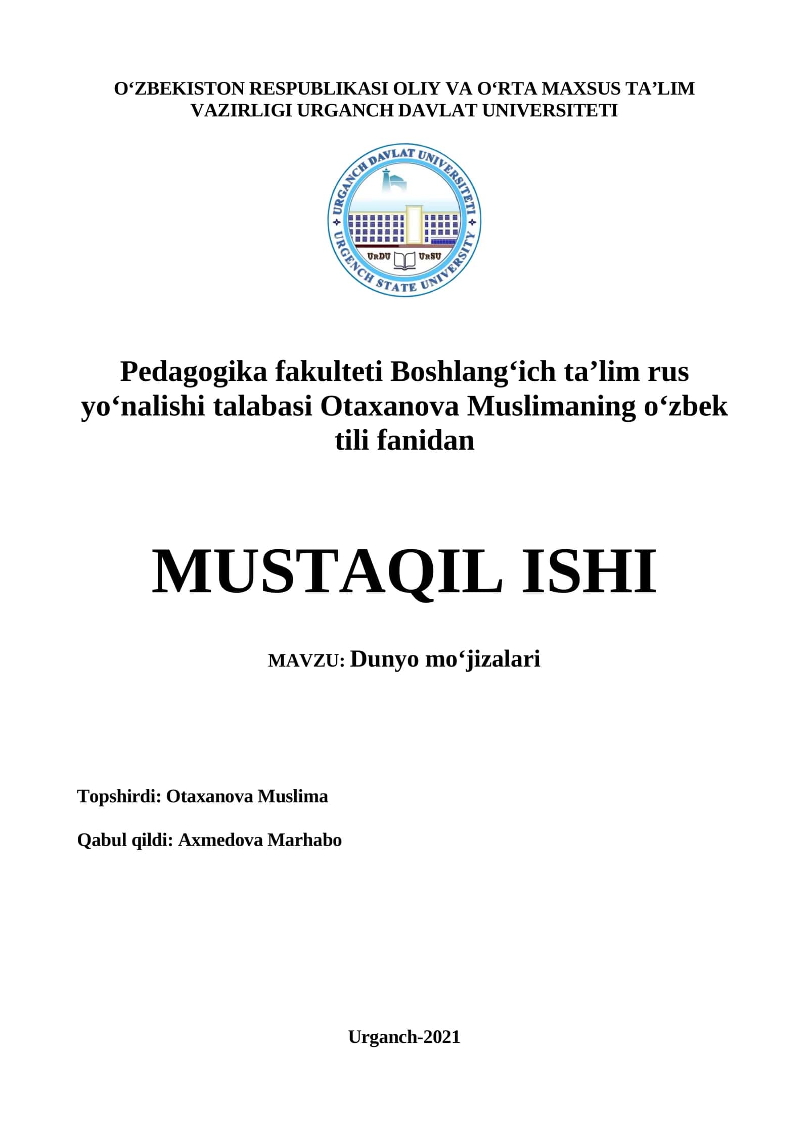 Dunyo mo‘jizalari 1