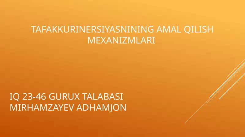 TAFAKKURinersiyasnining amal qilish mexanizmlari 1