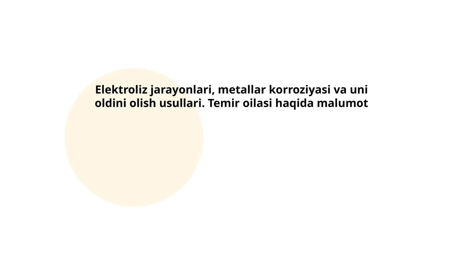 Elektroliz jarayonlari va metallar korroziyasi 1