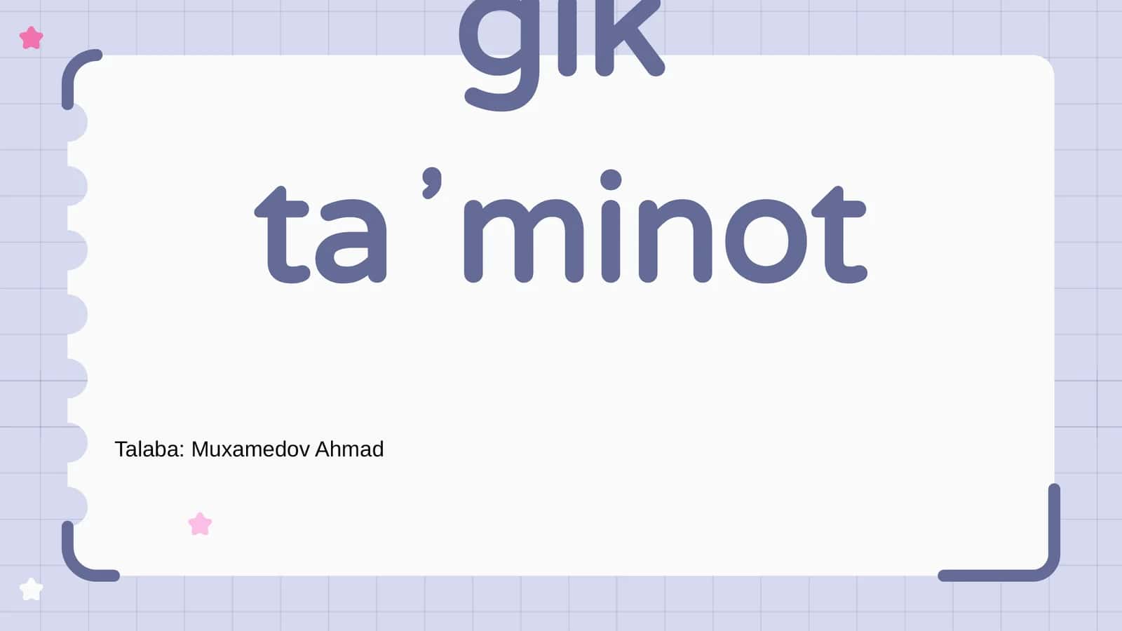 Metrologiya va metrologik taʼminot 1