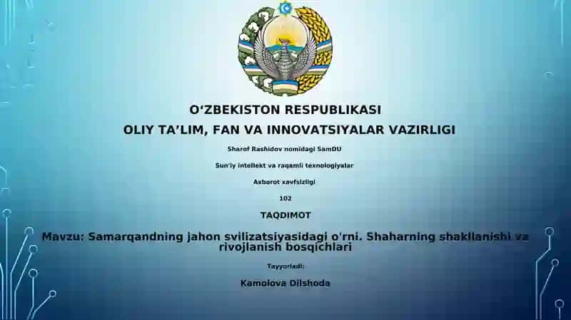 Samarqand Jahon Sivilizatsiyasi