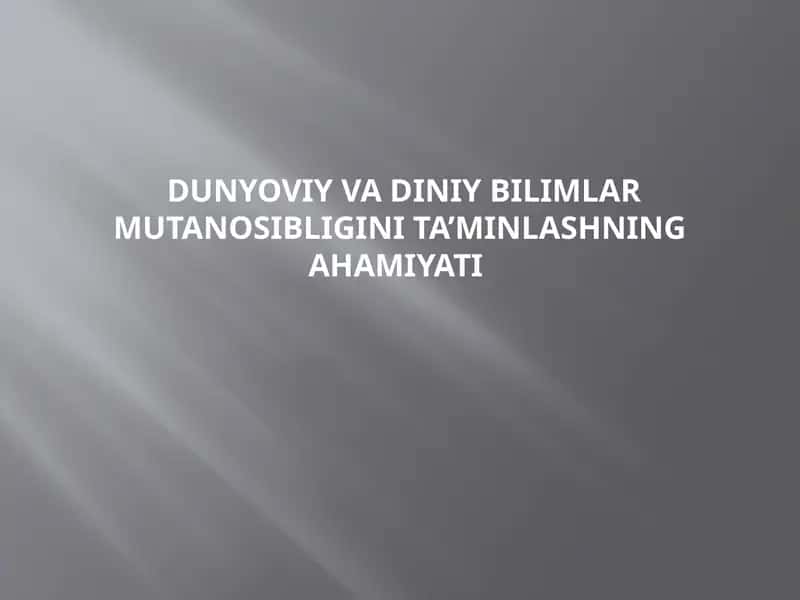 dinshunoslik fani mustaqil ish 1