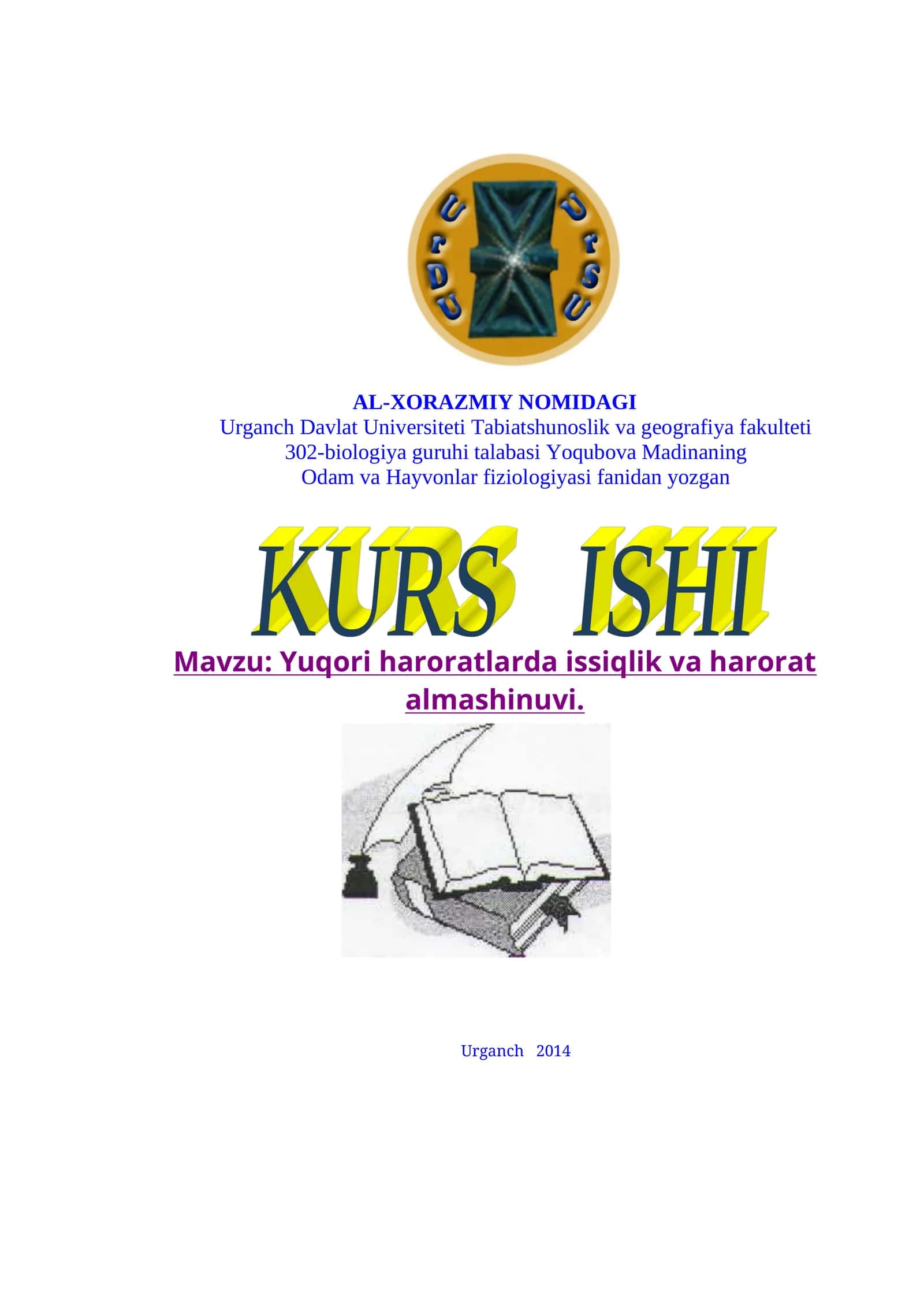 Yuqori haroratlarda issiqlik va harorat almashinuvi 1