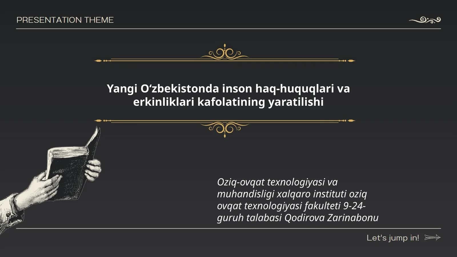 Inson haq-huquqlari va erkinliklari kafolati 1