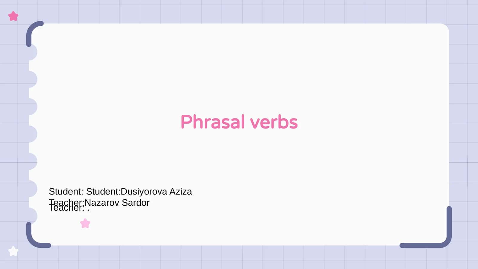 Phrasal verbs 1