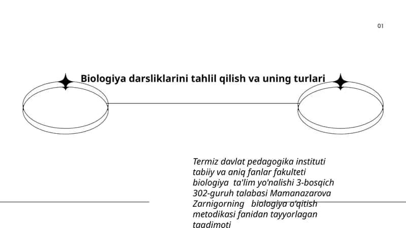 Biologiya darsliklarini tahlil qilish va uning turlari 1