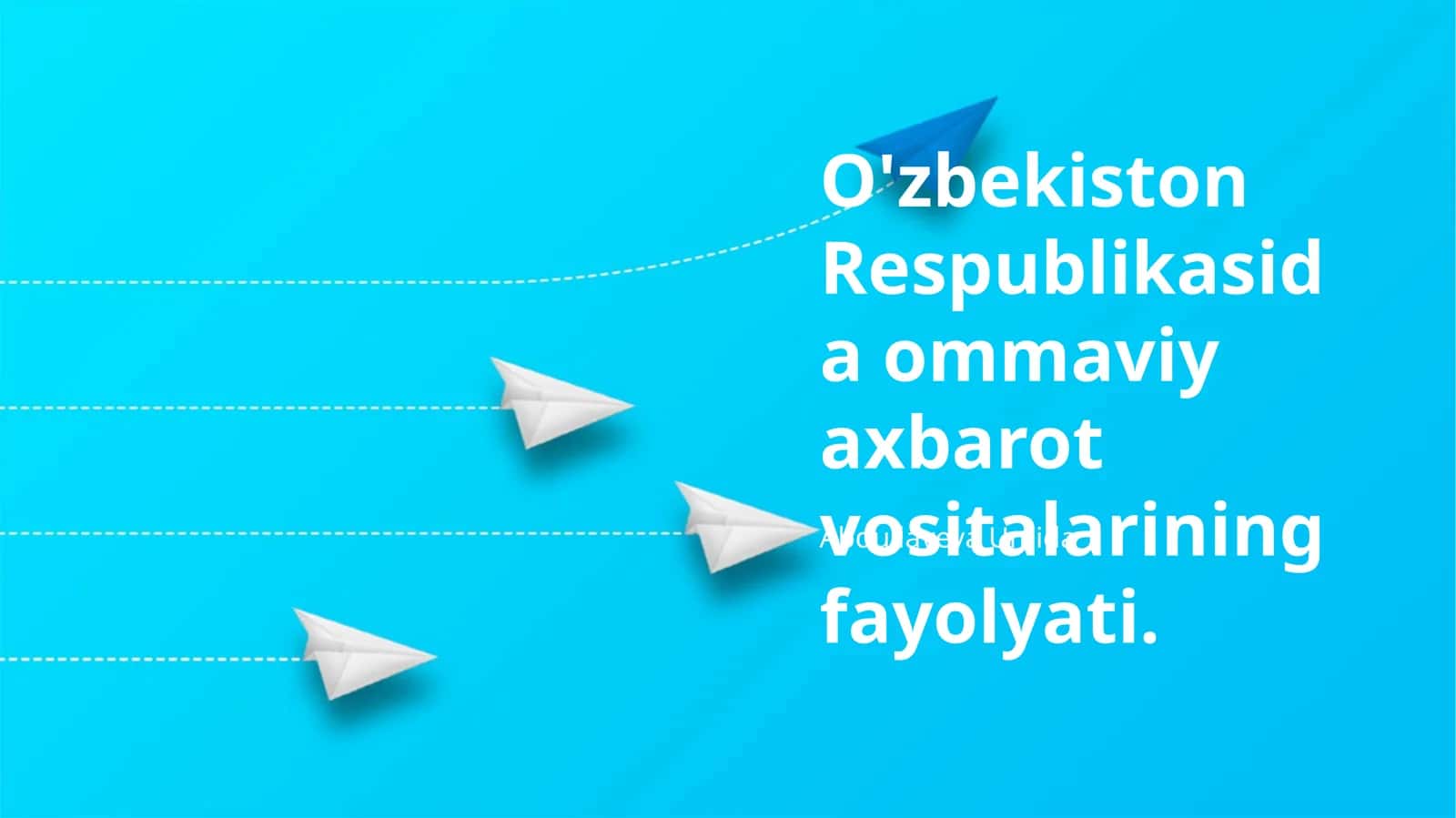 O'zbekiston Respublikasida Ommaviy Axbarot Vositalari 1