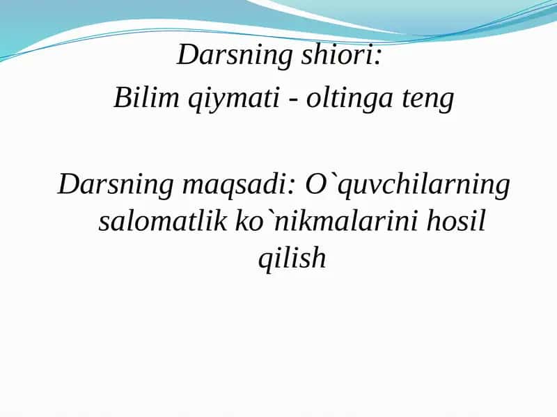 Bilim qiymati-oltingateng 1