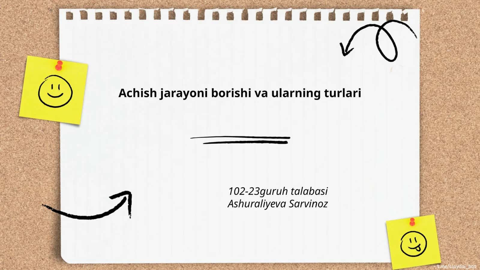 Achish jarayoni borishi va ularning turlari 1