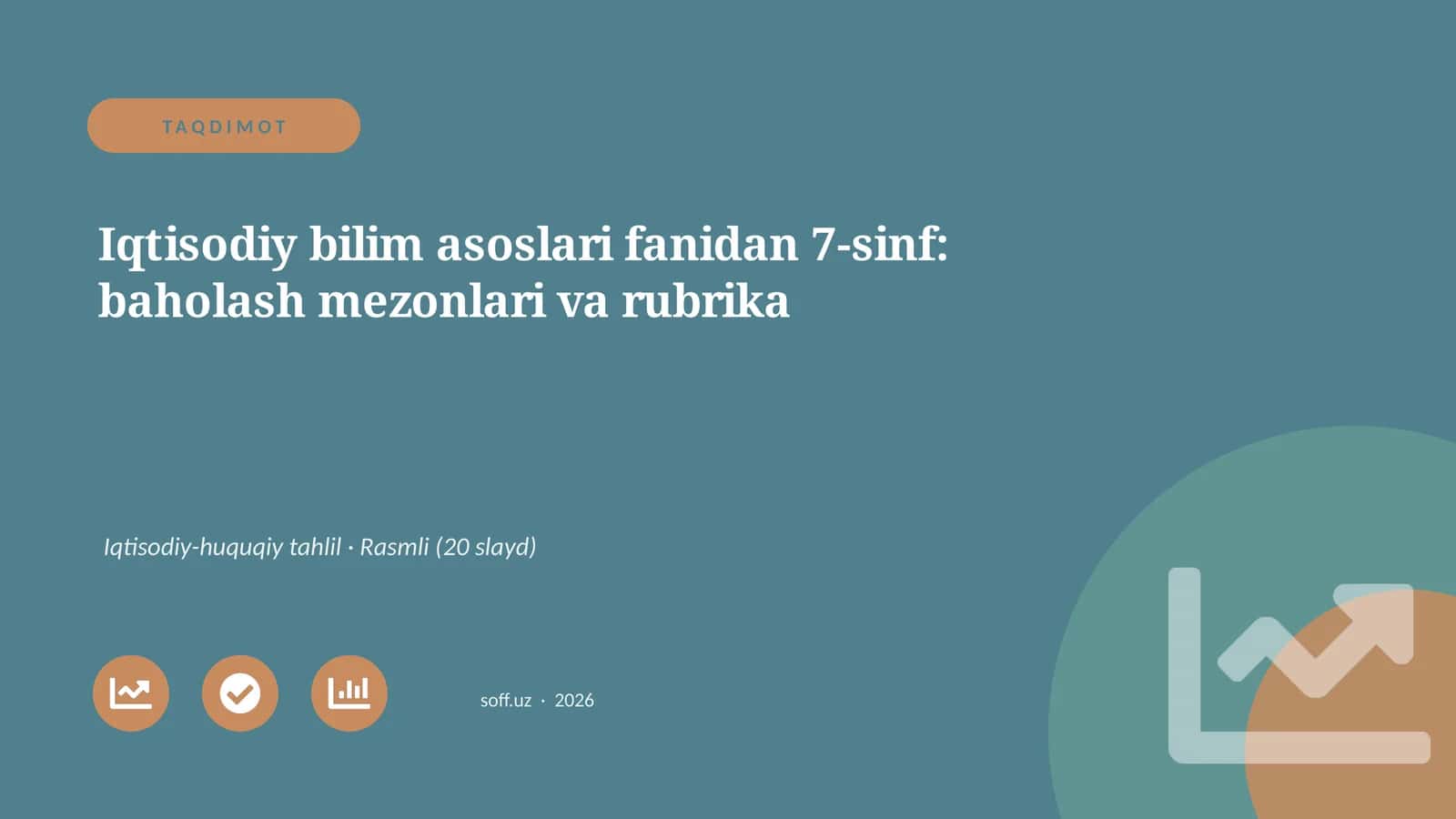 Iqtisodiy bilim asoslari fanidan 7-sinf: baholash mezonlari va rubrika 1