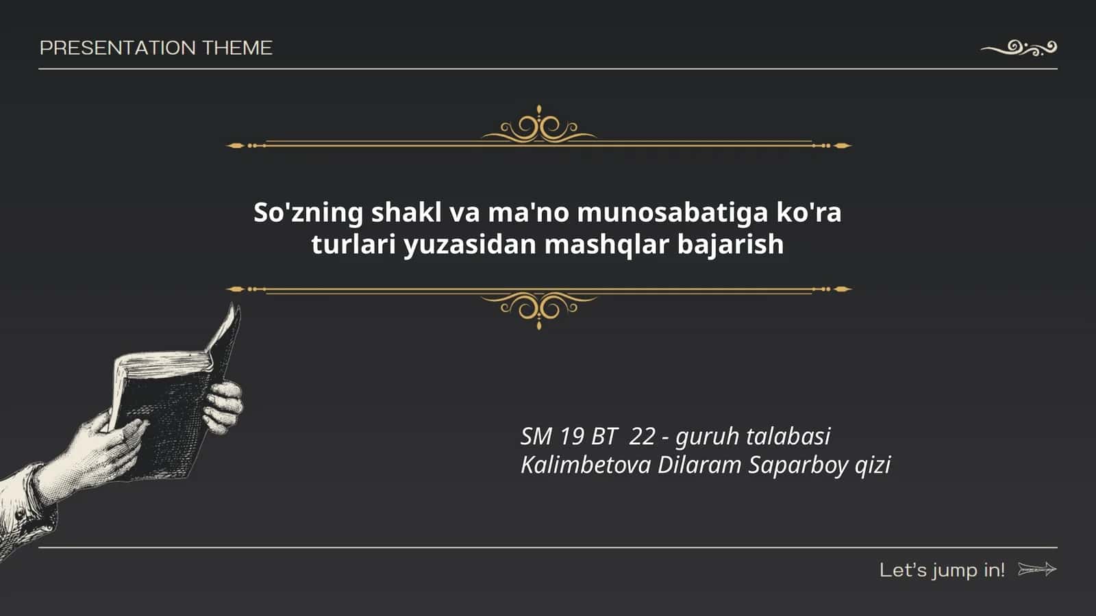 So'zning shakl va ma'no munosabatiga ko'ra turlari yuzasidan mashqlar bajarish 1