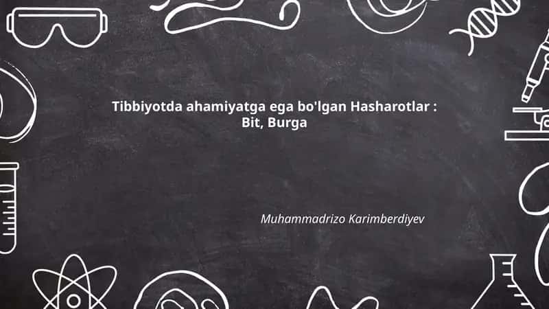 Tibbiyotda ahamiyatga ega bo'lgan Hasharotlar: Bit, Burga 1