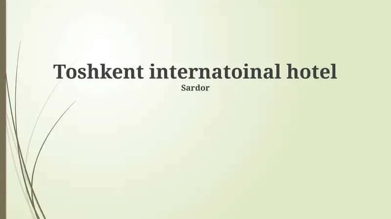 Toshkent international hotel 1