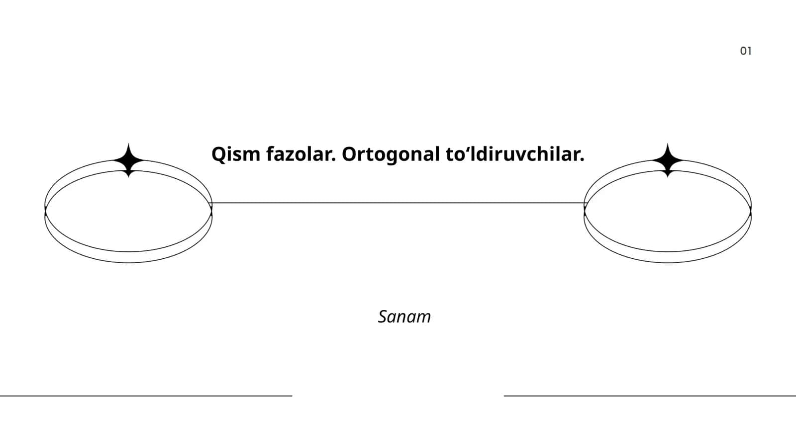 Qism fazolari va ortogonal to‘ldiruvchilar 1