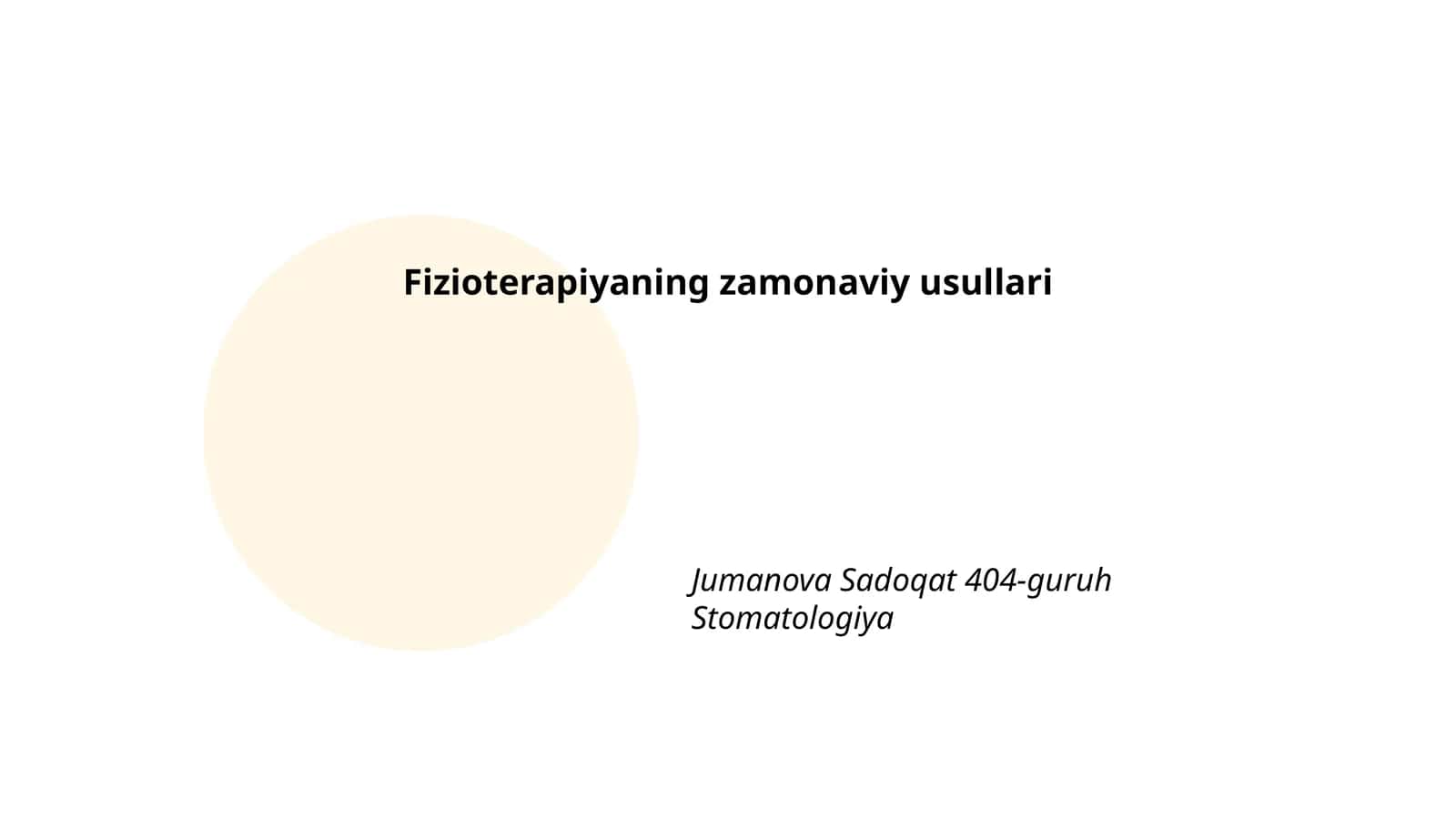 Fizioterapiyaning zamonaviy usullari 1