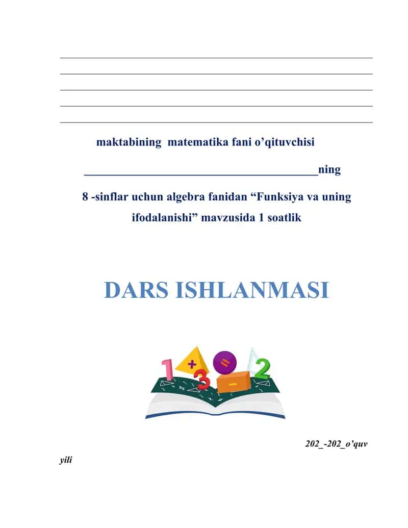 Funksiya va uning ifodalanishi 1
