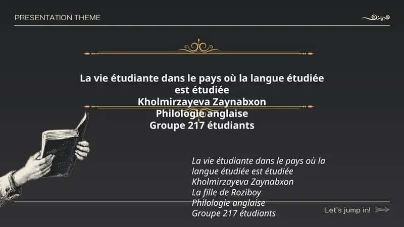 La vie étudiante dans le pays où la langue étudiée est étudiée 1