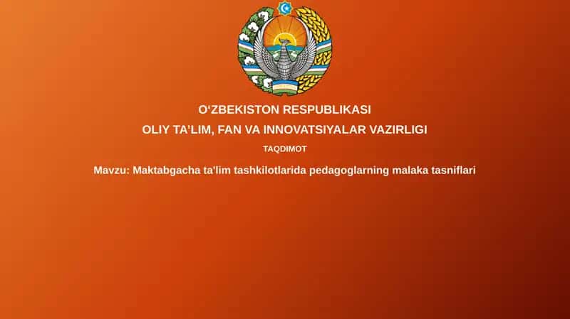Pedagoglarning malaka tasniflari 1