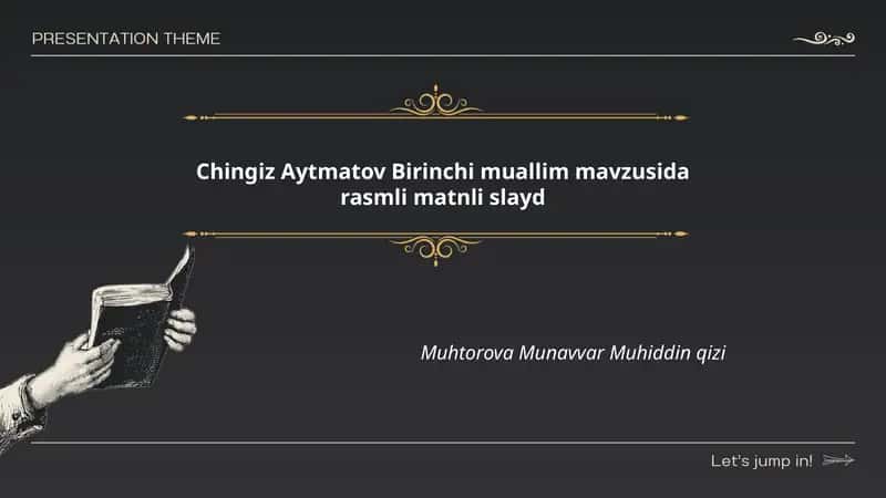 Birinchi muallim 1