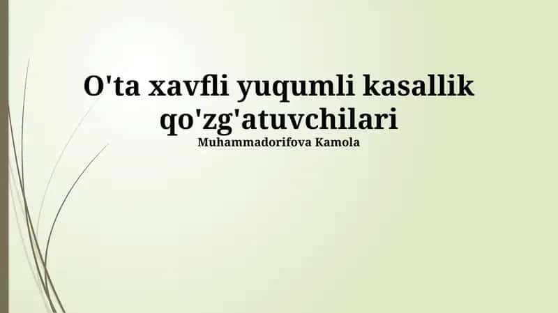 Ushbu patogenlarning tarqalishi va ta'siri 1
