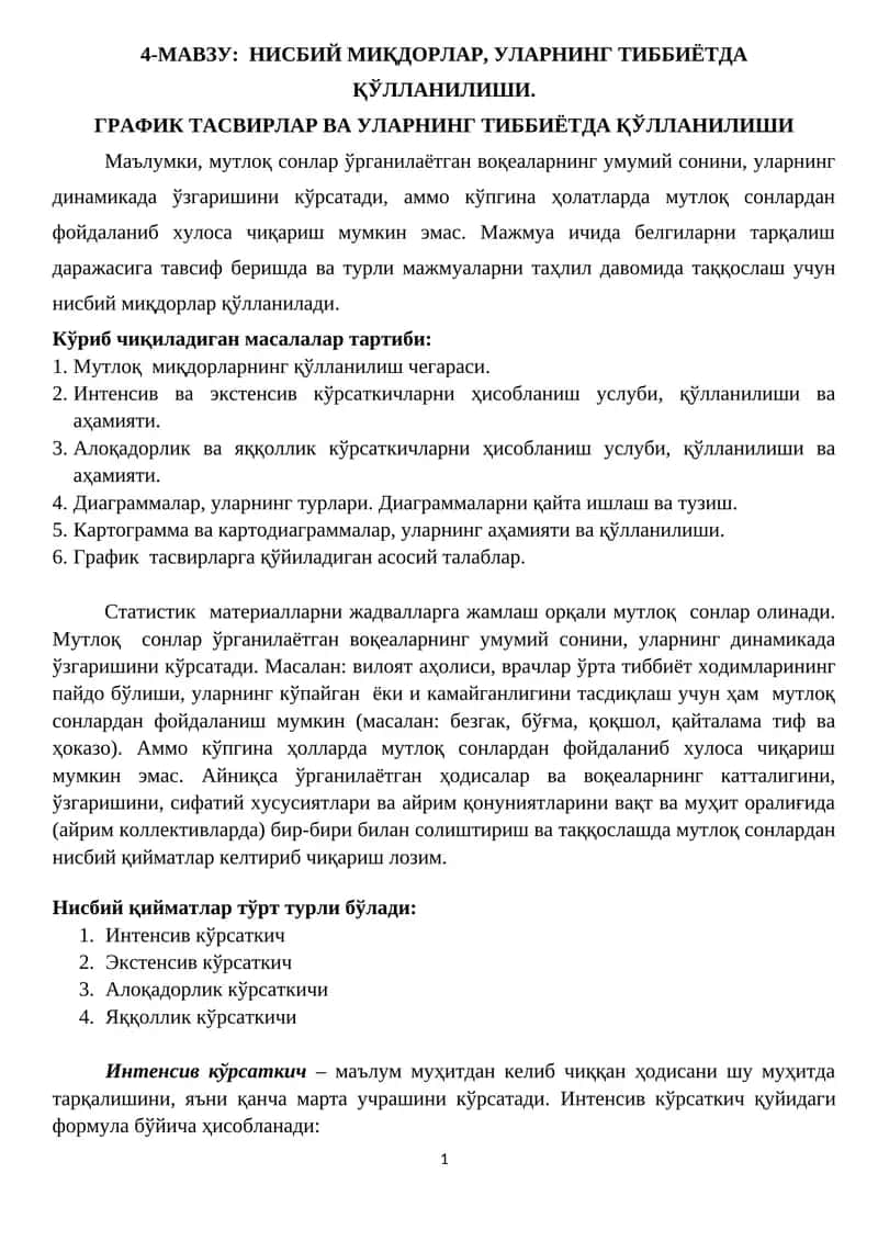 ГрафиК тасвирлар ВА УЛАРНИНГ ТИББИЁТДА ҚЎЛЛАНИЛИШИ 1
