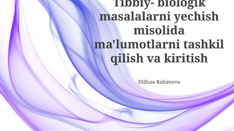 Ma'lumotlar tahlili va vizualizatsiyasi 1
