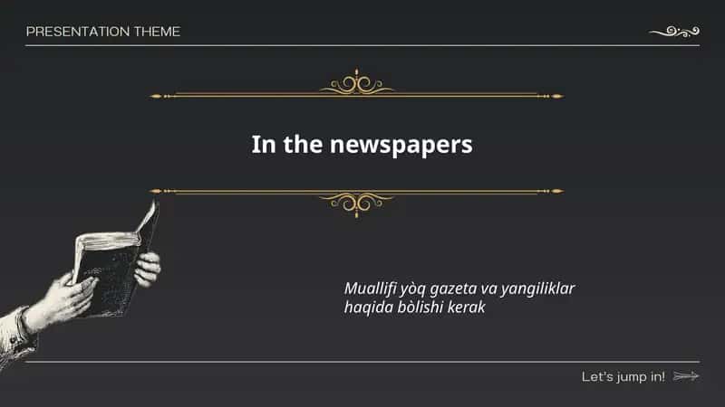 Muallifi yòq gazeta va yangiliklar haqida bòlishi kerak 1