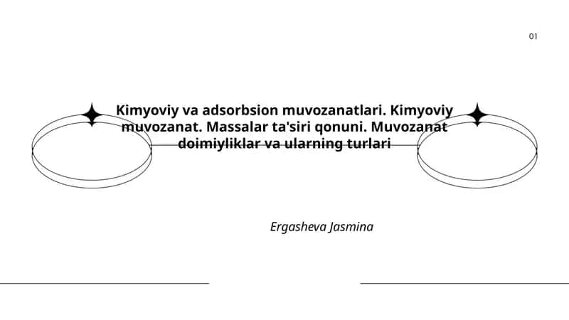 Kimyoviy va Adsorbsion Muvozanatlari 1