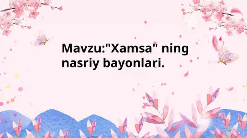 Xamsa dostoni 1