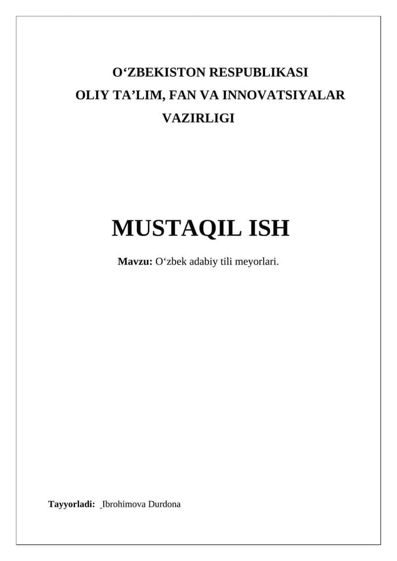 Oʻzbek adabiy tili meyorlari 1