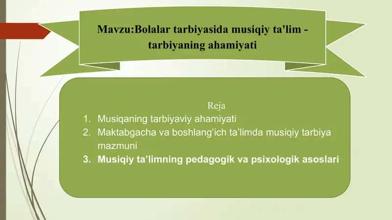 Bolalar tarbiyasida musiqiy ta'lim - tarbiyaning ahamiyati 1