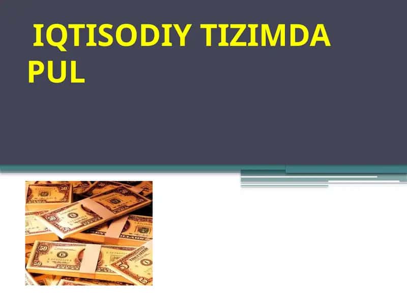 IQTISODIY TIZIMDA PUL 1