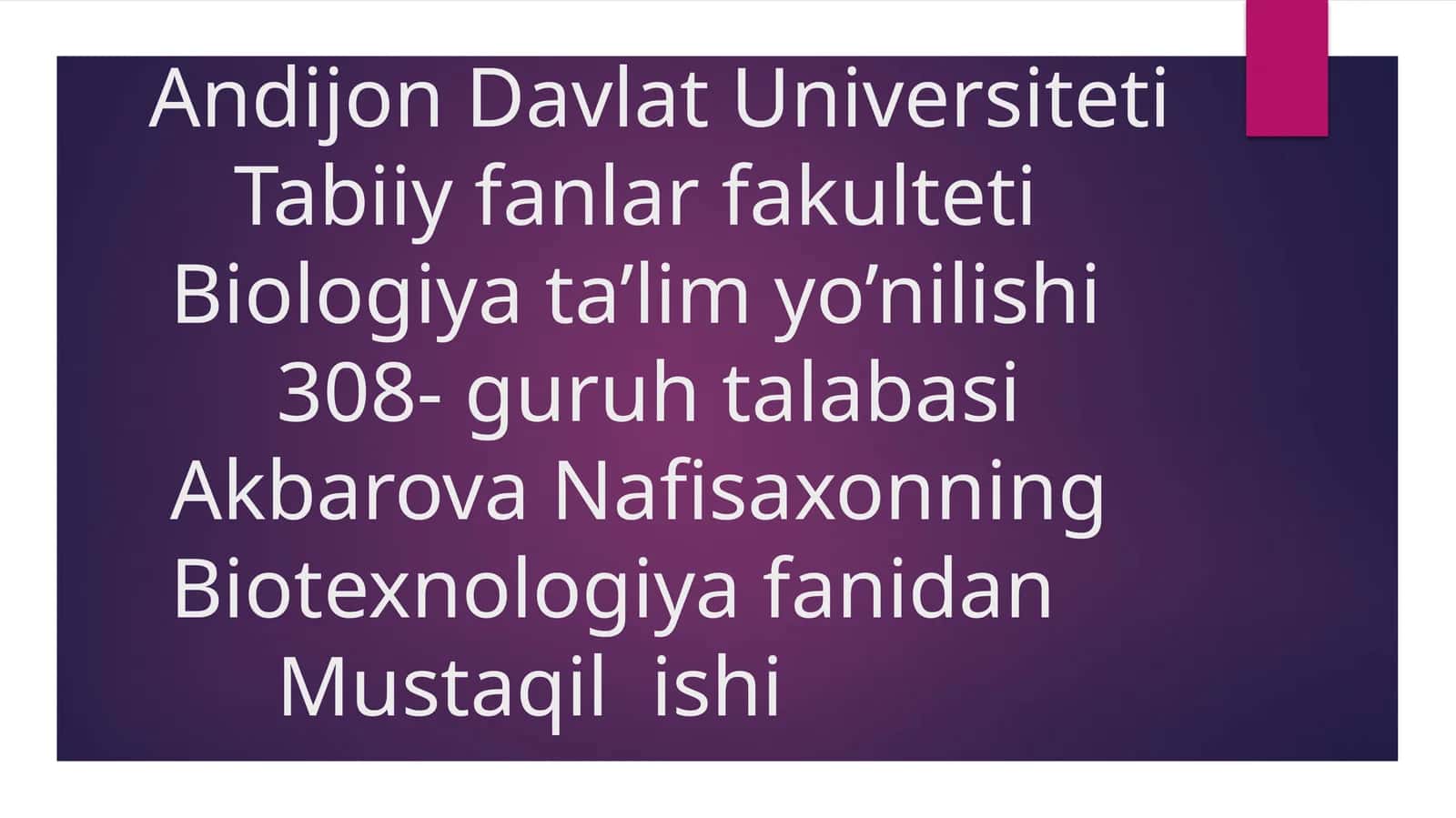 O'simliklar va hayvonlarning hujayra genetikmuhandisligi 1