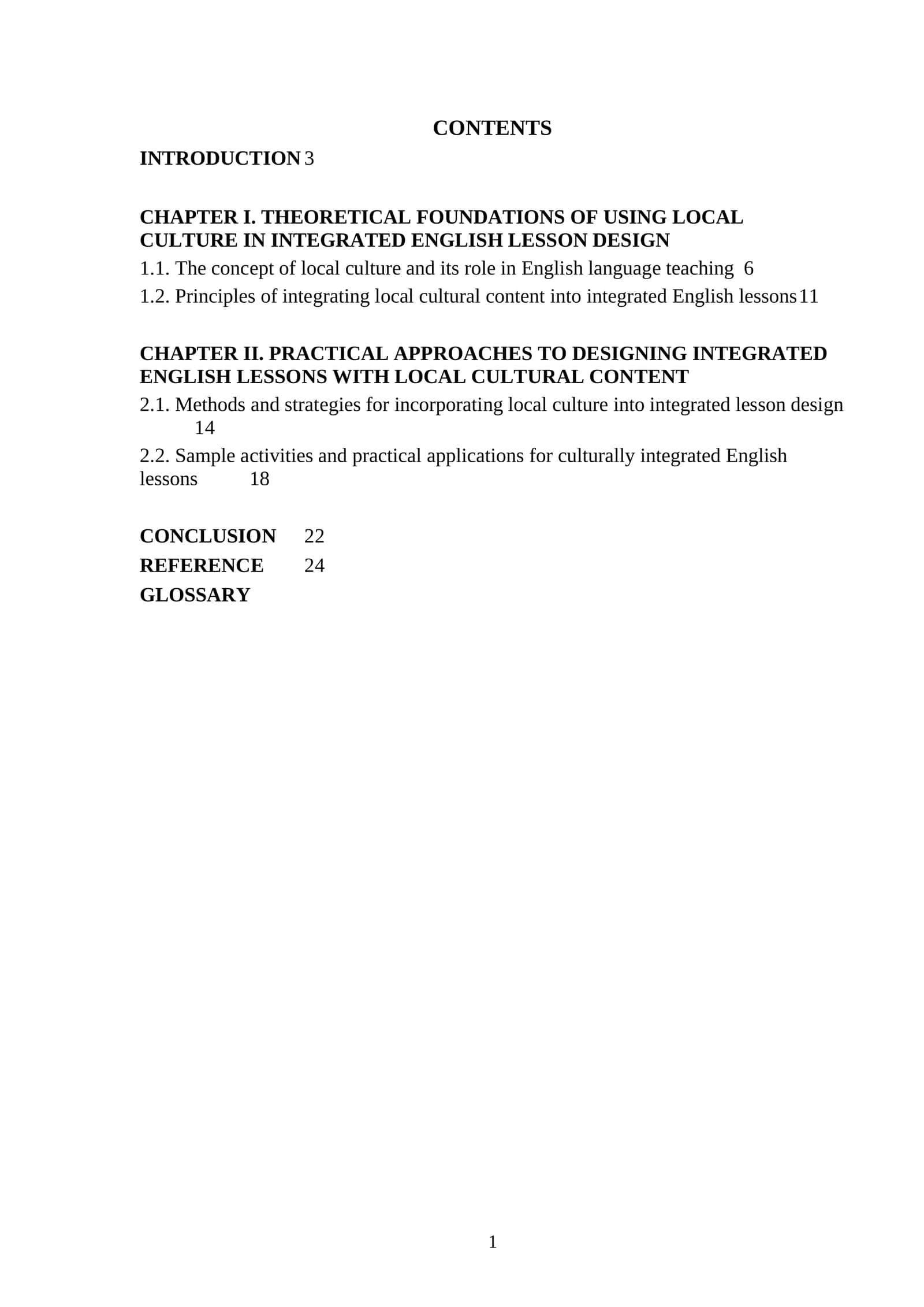 Local culture in designing integrated english lessons 1