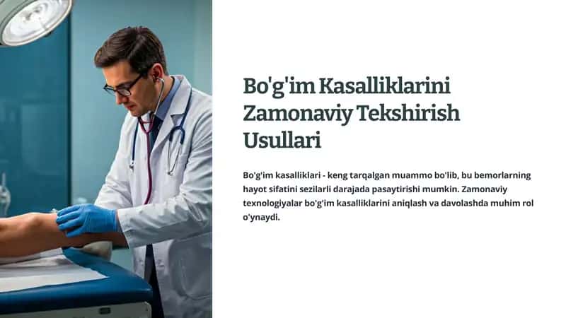 Bo'g'im Kasalliklari Zamonaviy Tekshirish Usullari 1