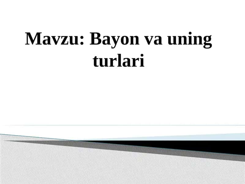 Bayon va uning turlari 1