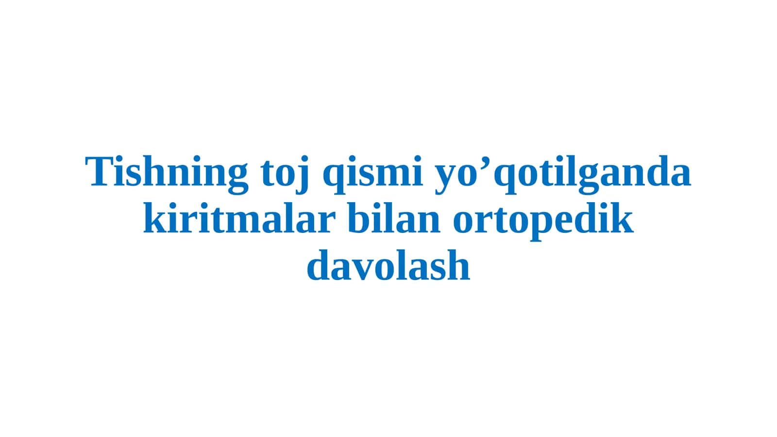 Ortopedik kiritmalar 1