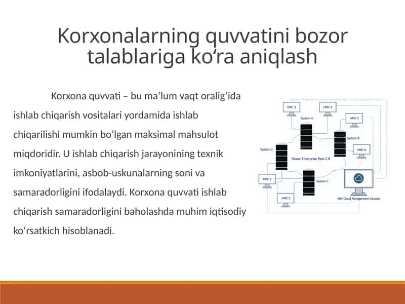 Korxonalarning quvvatini bozor talablariga ko‘ra aniqlash 1