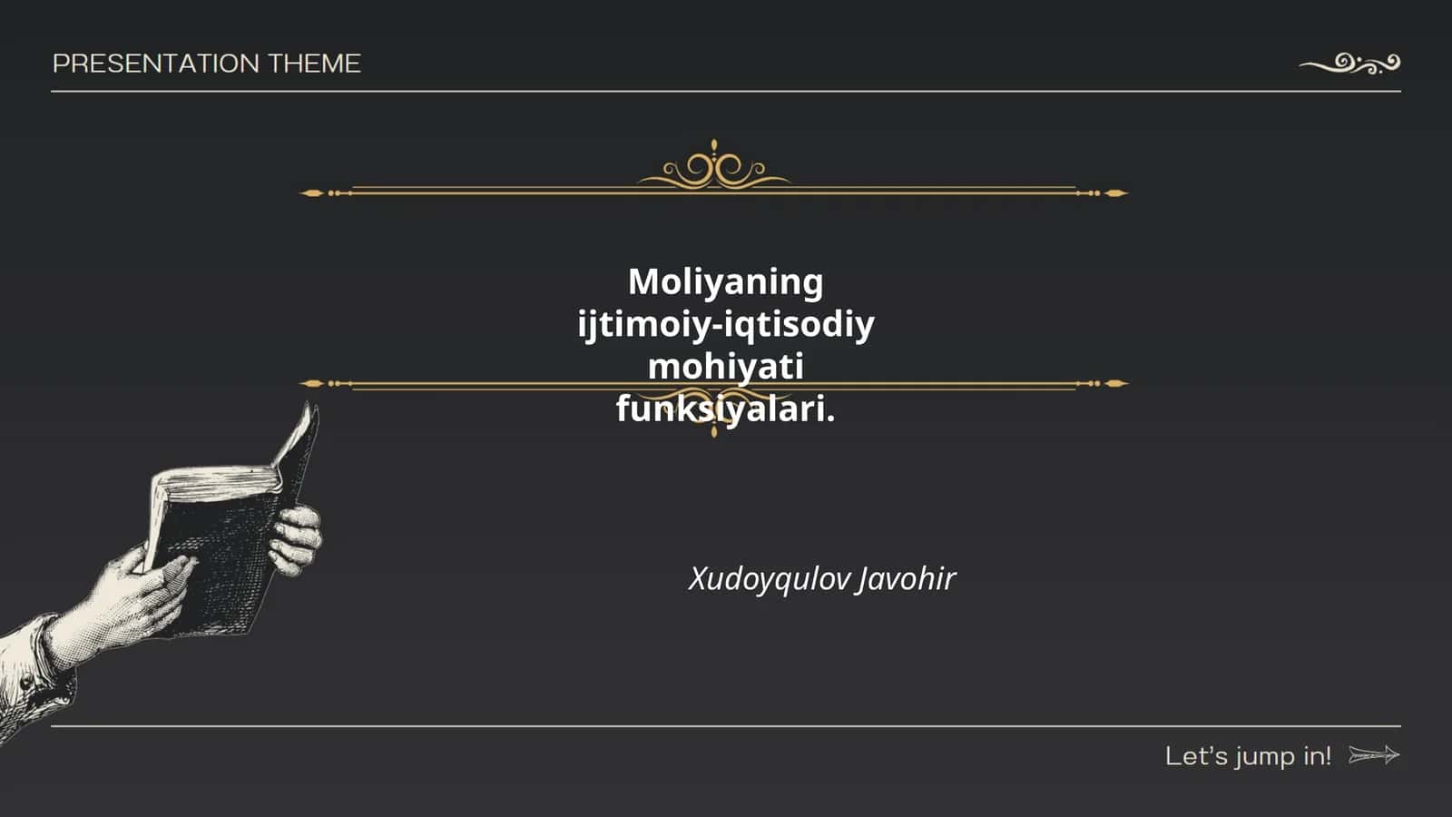 Moliyaning ijtimoiy-iqtisodiy mohiyati va asosiy tushunchalari 1